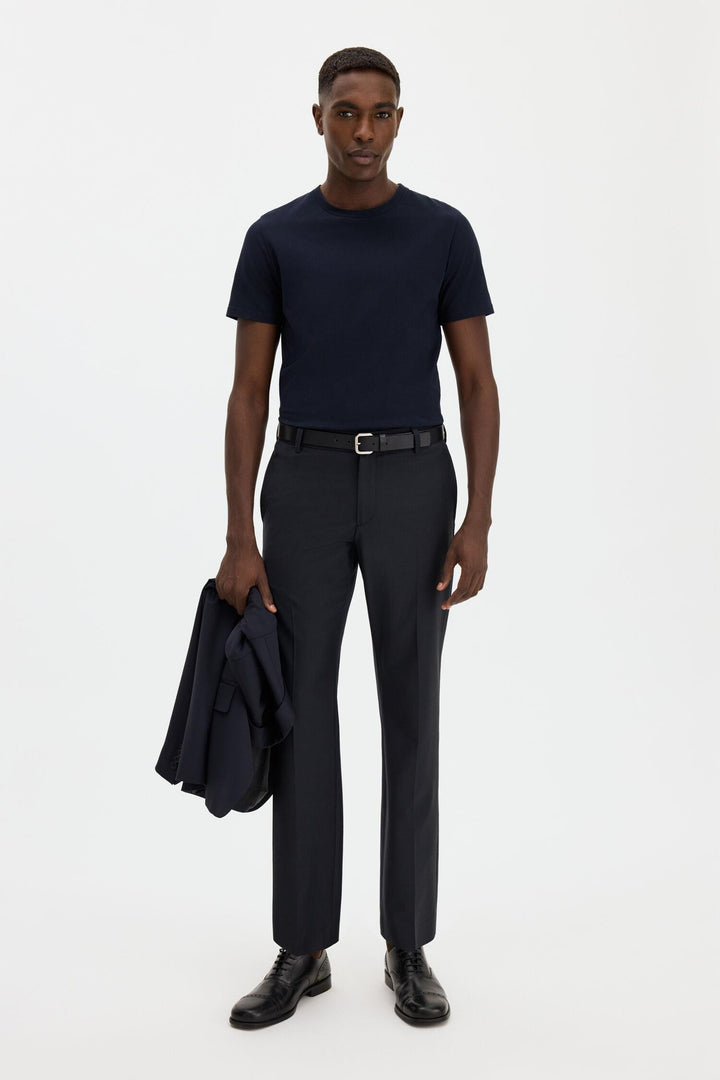 stretch cotton tee  Navy