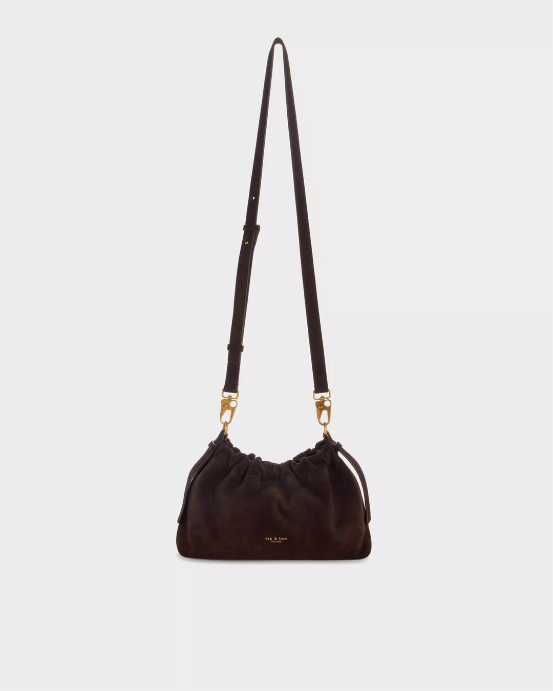 Ludlow Suede Crossbody Bag  Chocolate