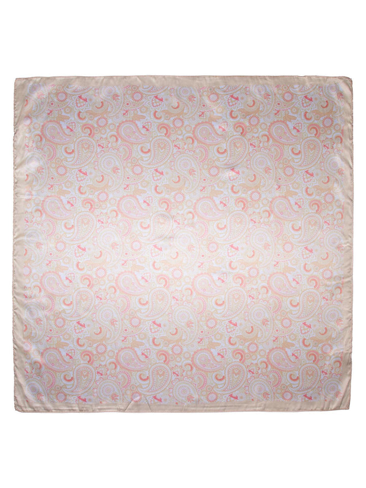 Skjerf paisley 70x70  Gul