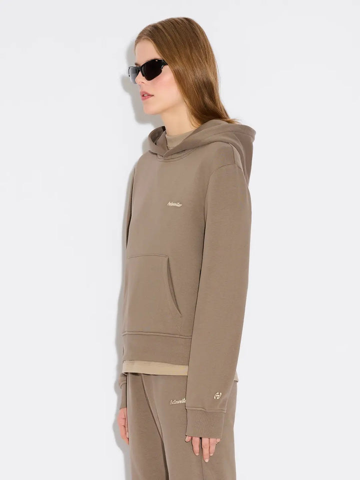 W Regular Light Hoodie  Taupe