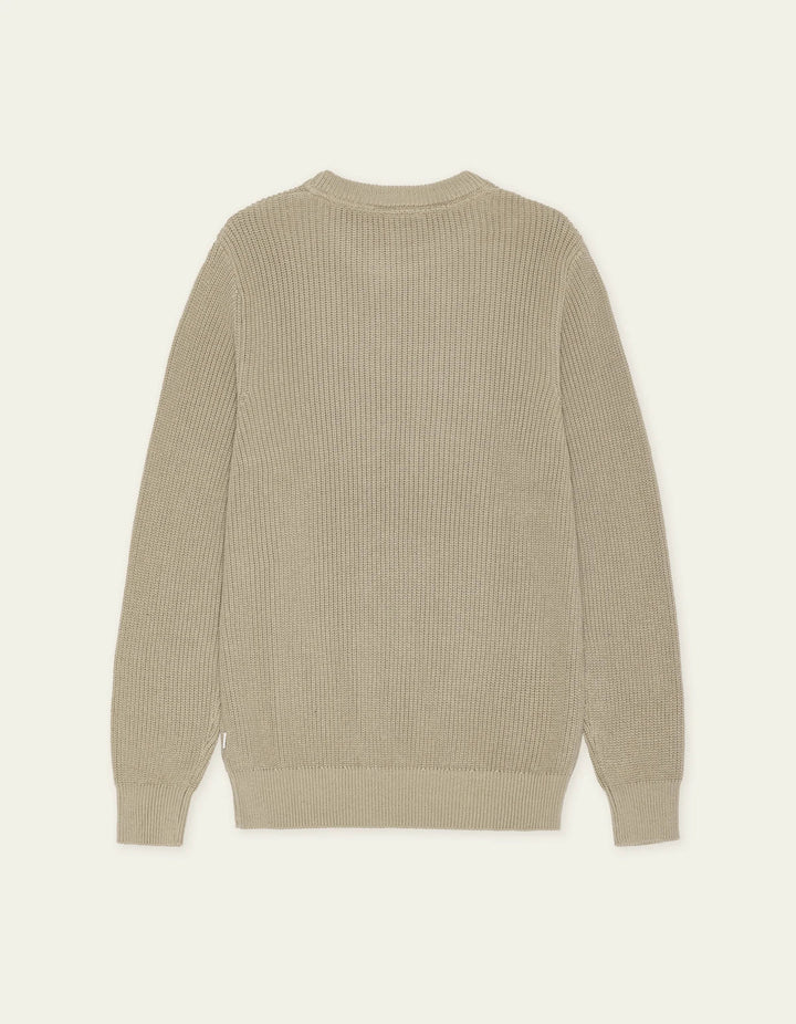 Rib Crewneck Knit  Dark Sand