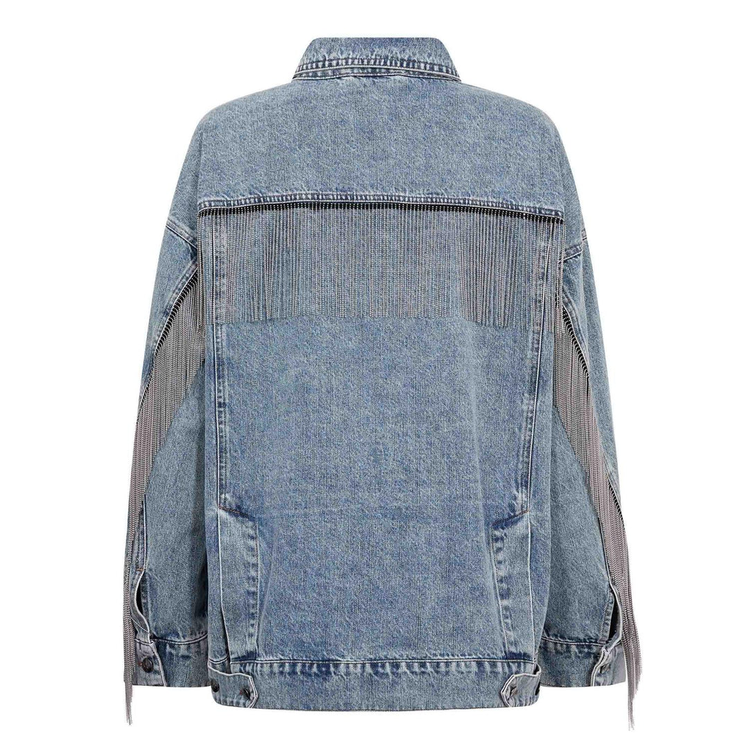DeniseCC Denim Fringe Jacket  Bleach Denim