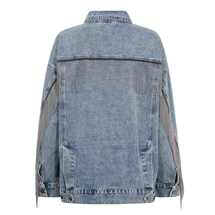 DeniseCC Denim Fringe Jacket  Bleach Denim