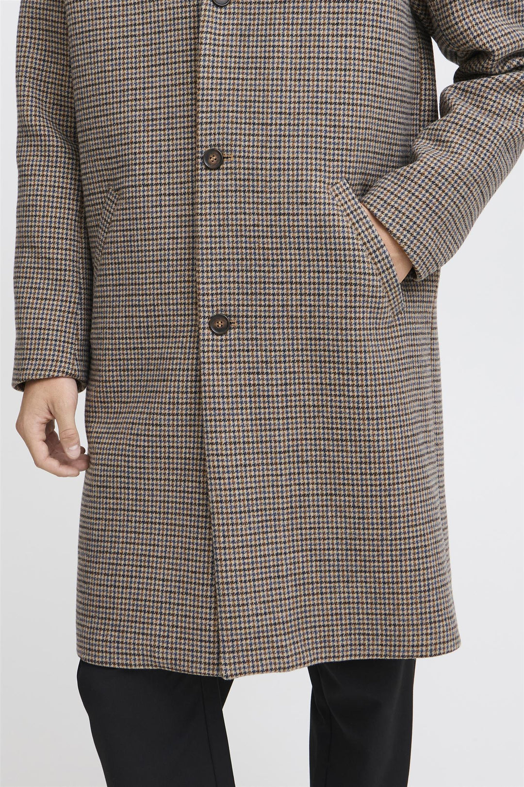 CLAES houndstooth cheked relaxed coat  Silver Mink