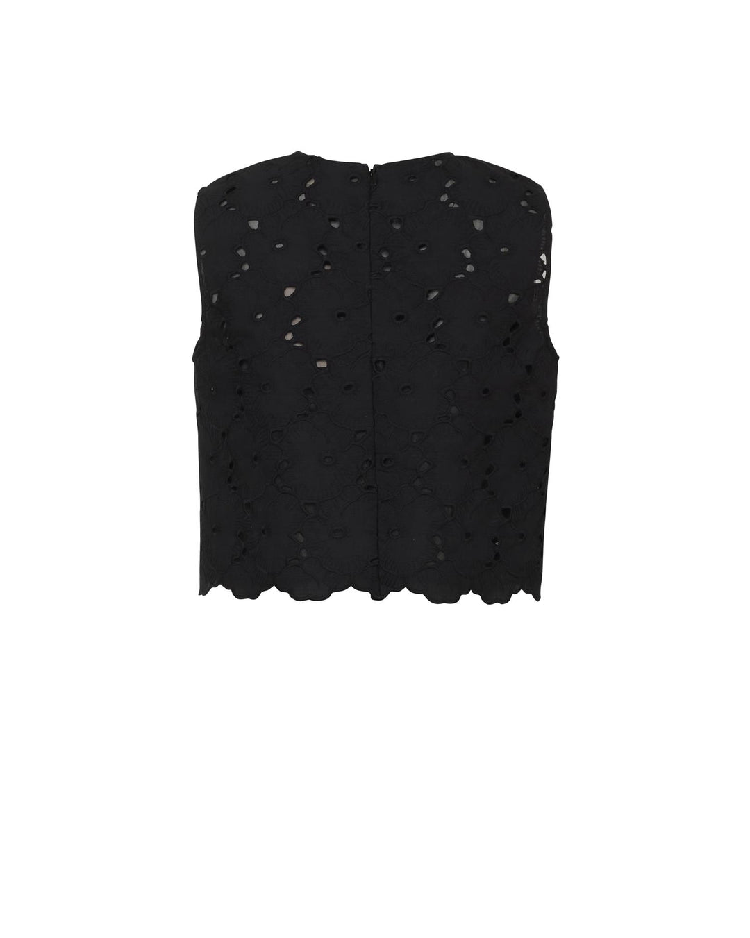 Broderie Anglaise Top  Black