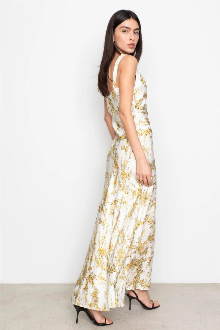 Anna Dress  Yellow Mimosa Print