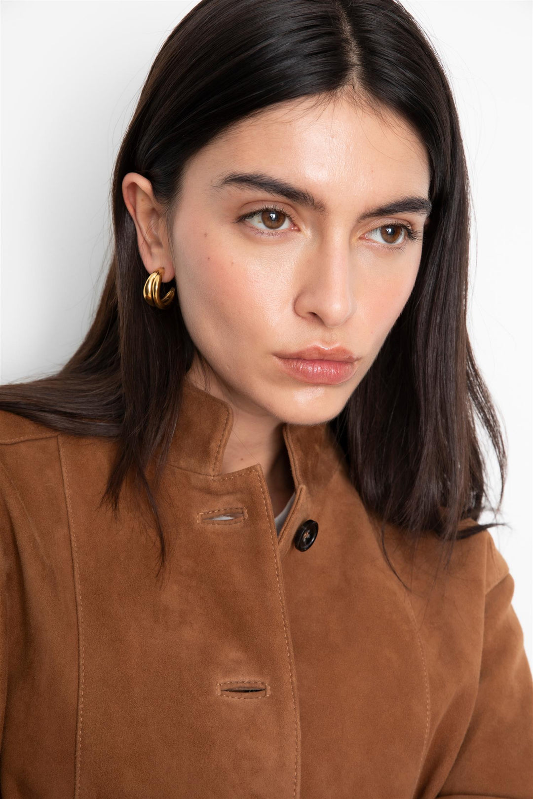 Lauren Leather Jacket  Camel Suede