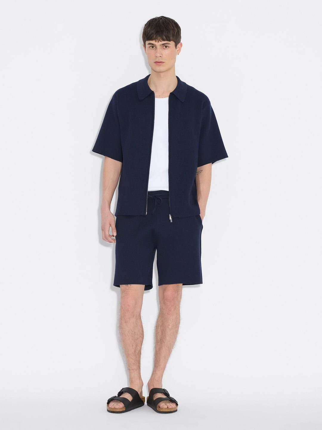 Summer Knit Shorts  Navy
