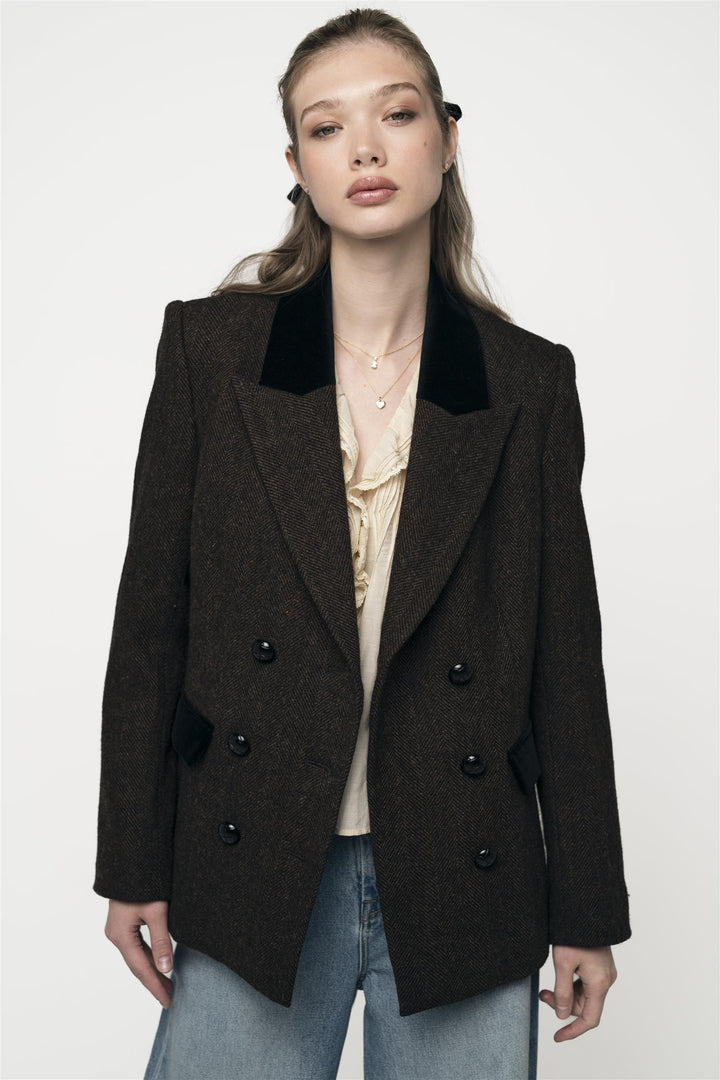 DUNE HERRINGBONE  Brown
