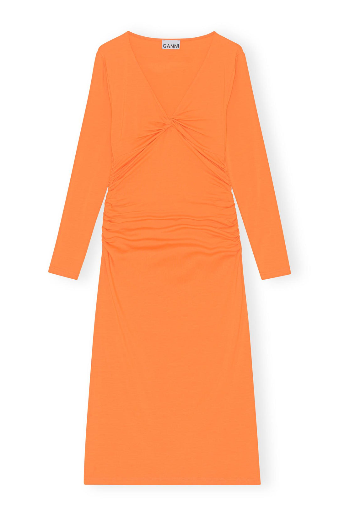 Light stretch jersey midi dress  860 Vibrant Orange