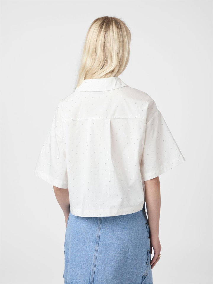 JASIE POPLIN STONE SHIRT  White