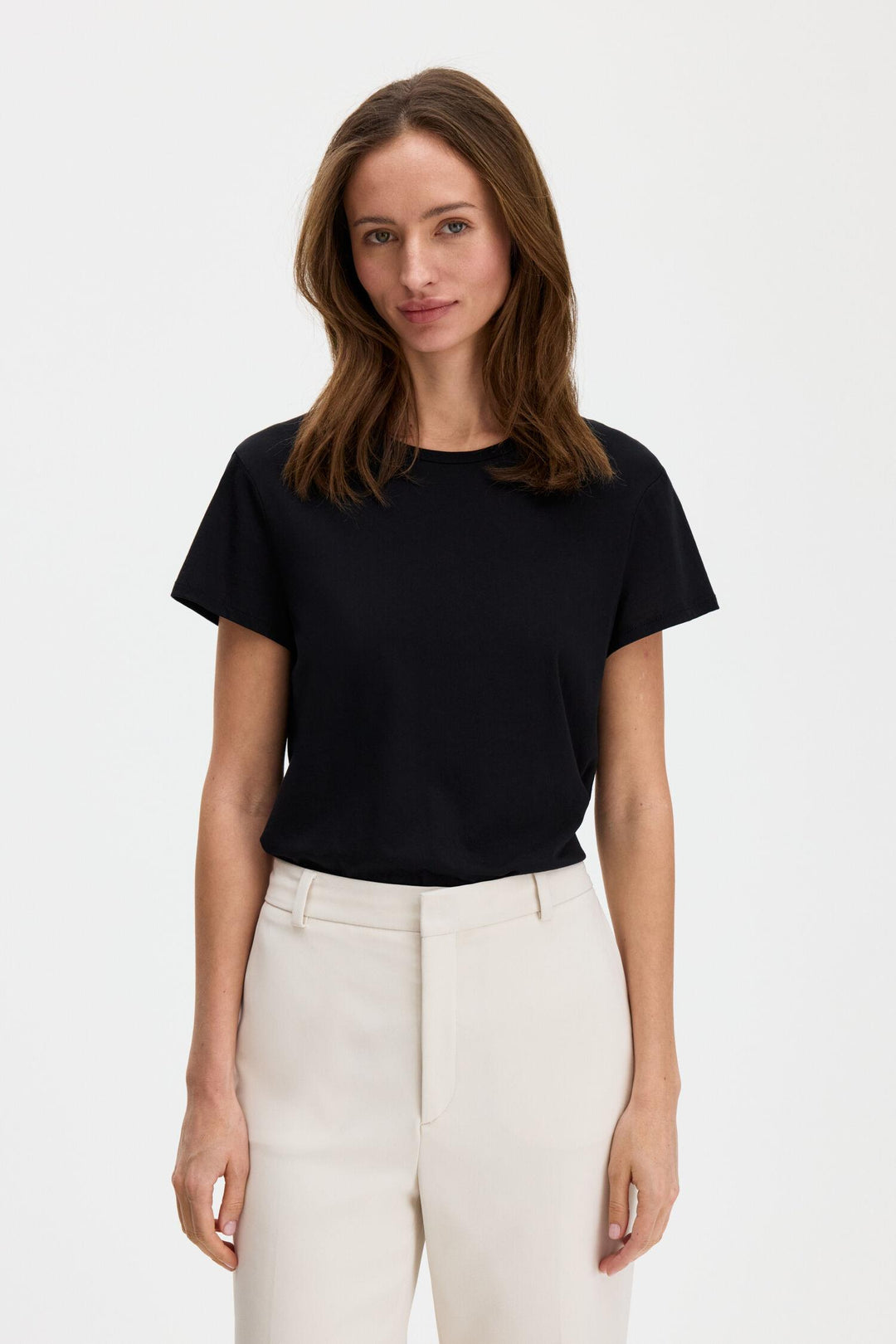soft cotton tee  Black