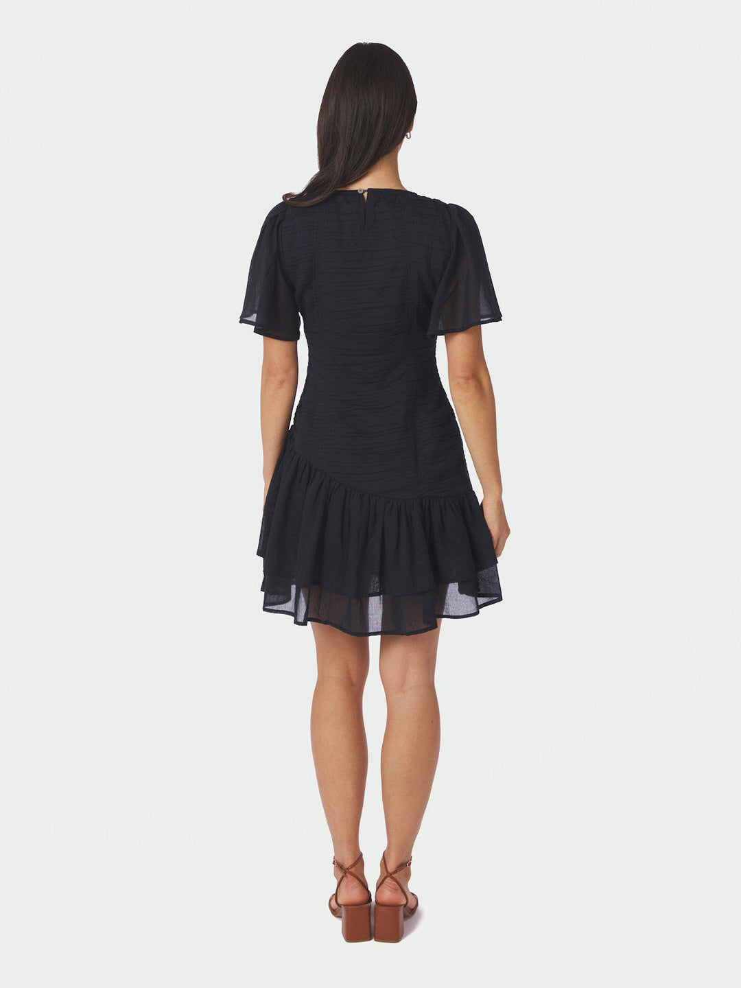 Circle S Voile Dress  Navy