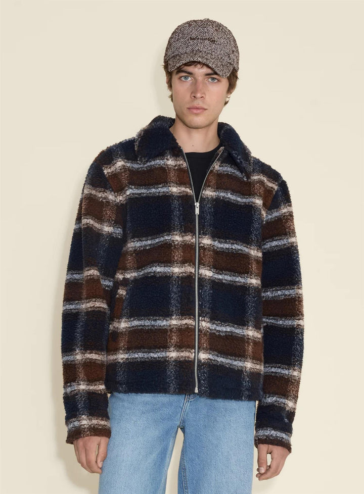 Elix Check Fleece Jacket  Brown Check