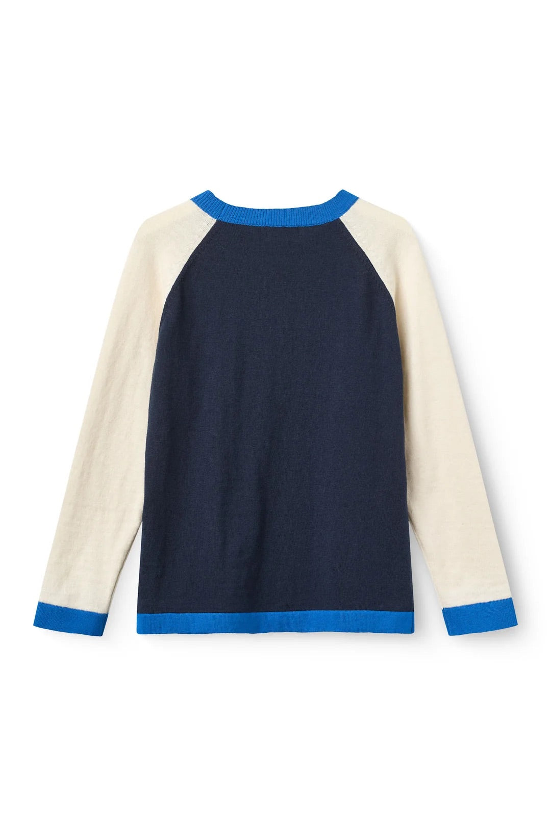 LT KNITTED BLOUSE W CONTRAST COLOR  Navy Comb