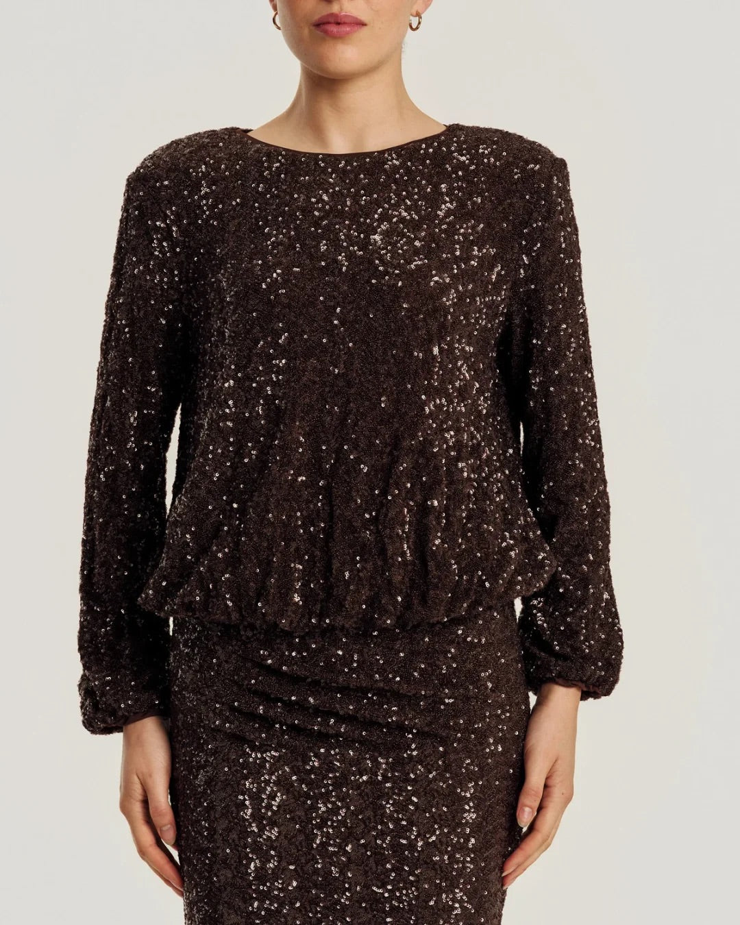 Beaded Blouse Chocolate