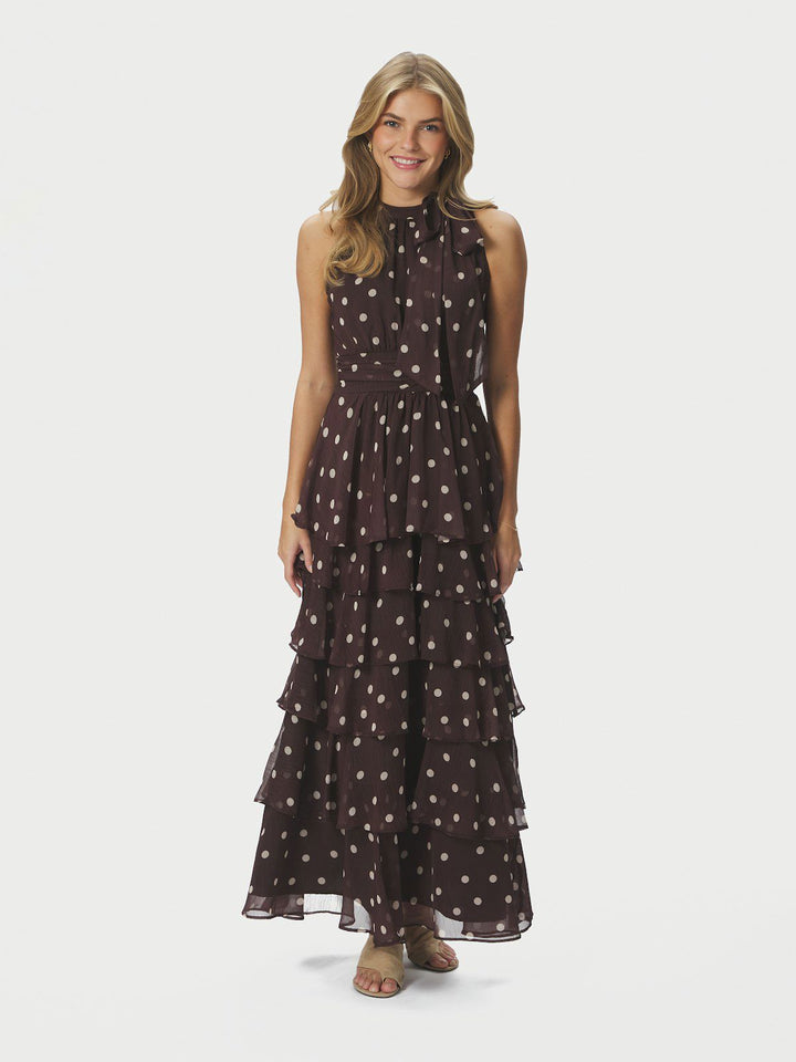 Marli Big Dot Dress  Brown