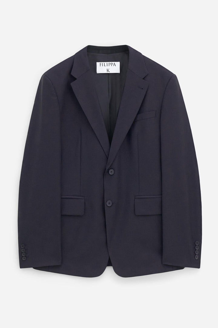 slim wool blazer  Black