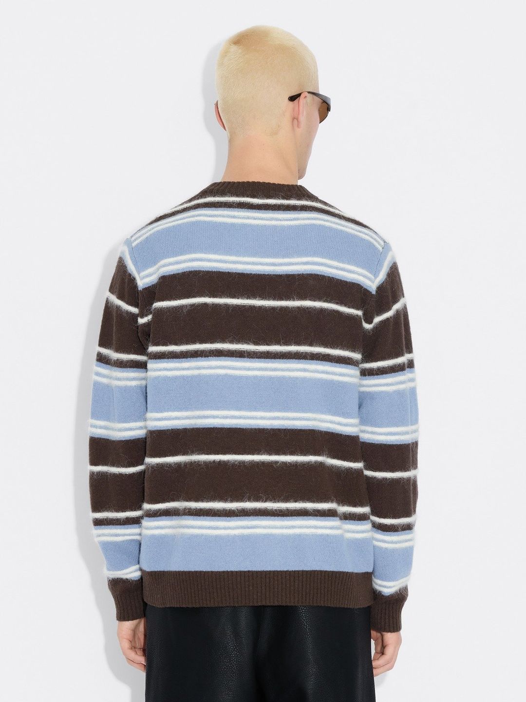 Wool Stripe Crew  Blue Stripe