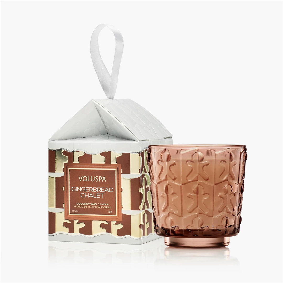 Boxed Pedestal Ornament Gingerbread