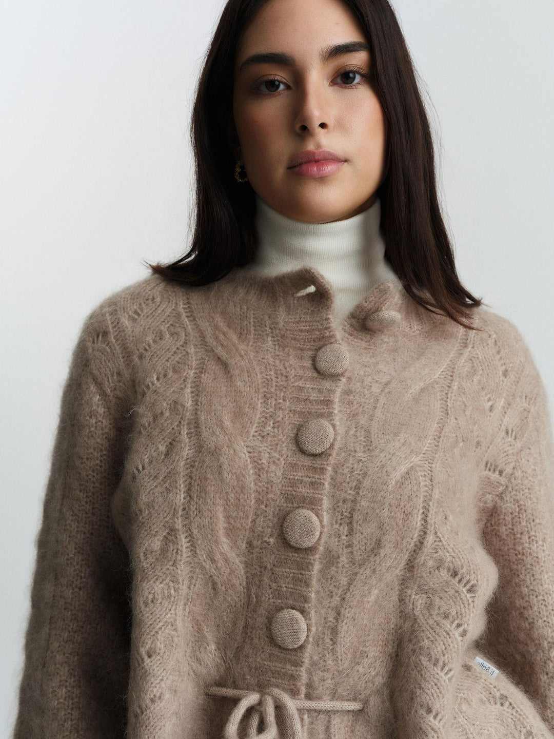 Sophia Chunky Cardigan  Hazel Beige
