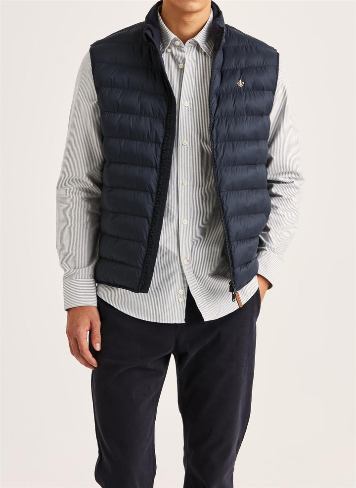 Norfolk Liner Vest  Blue