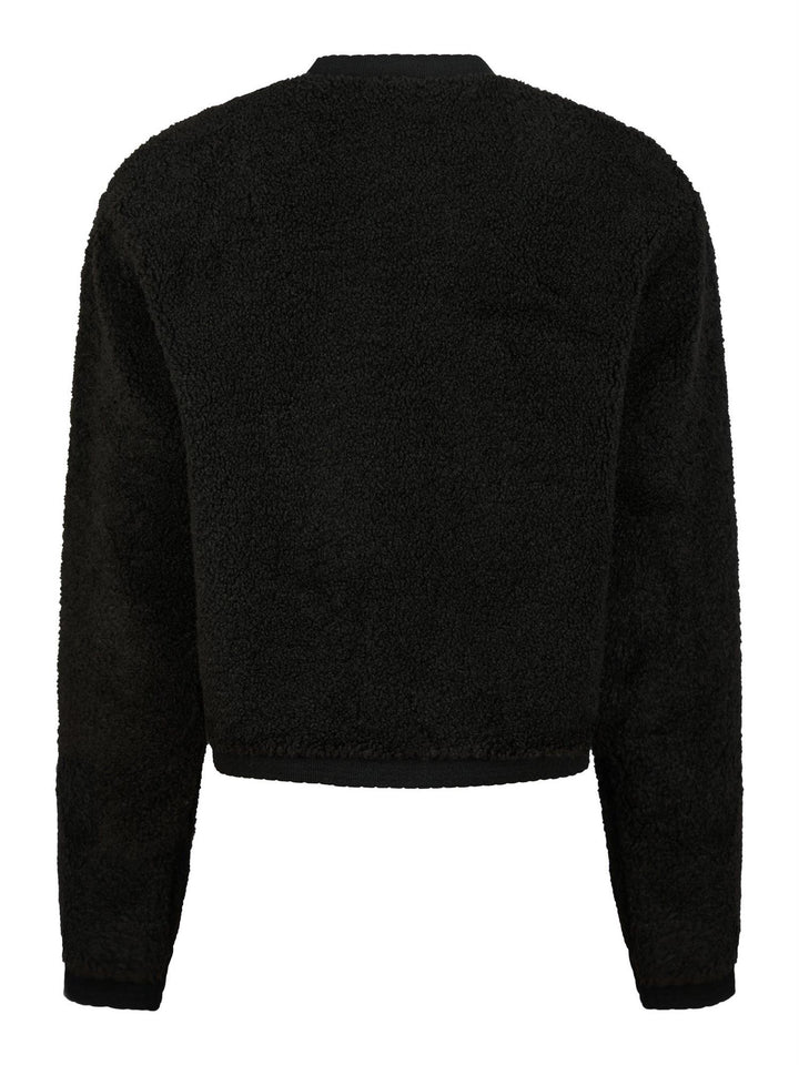 Limo Fluffy Knit Cardigan  Black