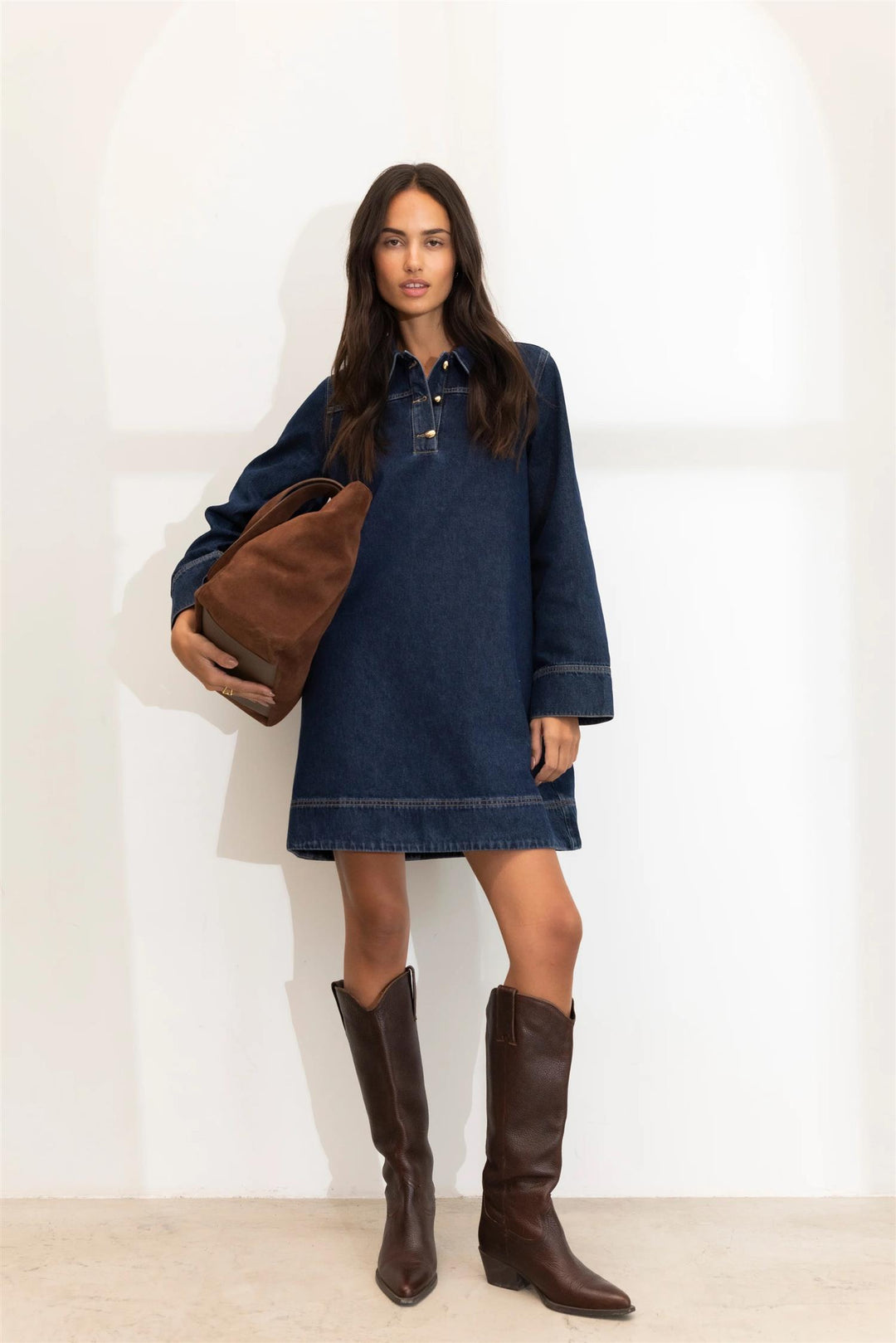 Alba Dress  Dark Blue