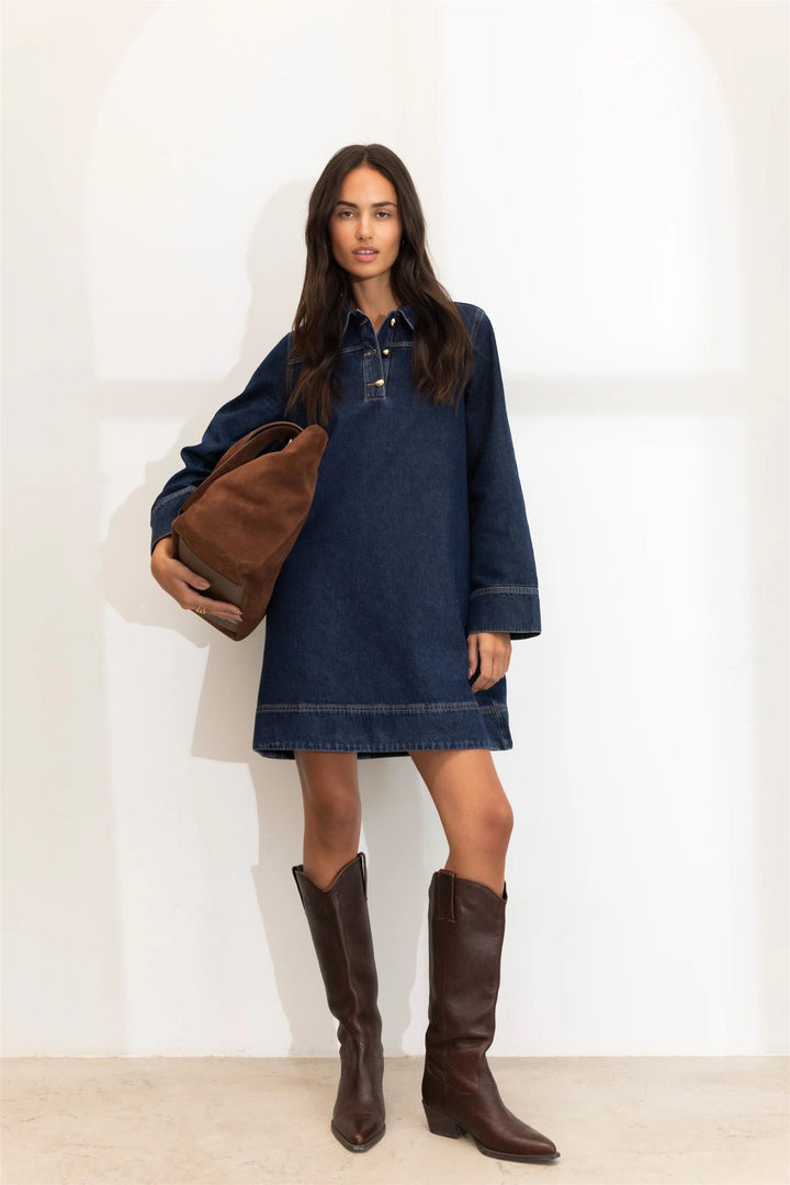 Alba Dress  Dark Blue