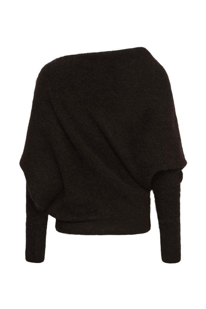 Debbie Drape Pullover  Ganache Melange