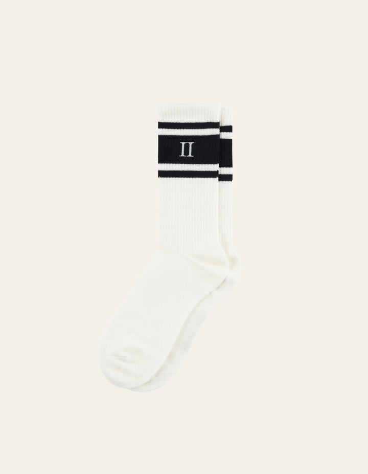 William Stripe 2-Pack Socks  Off White/Navy