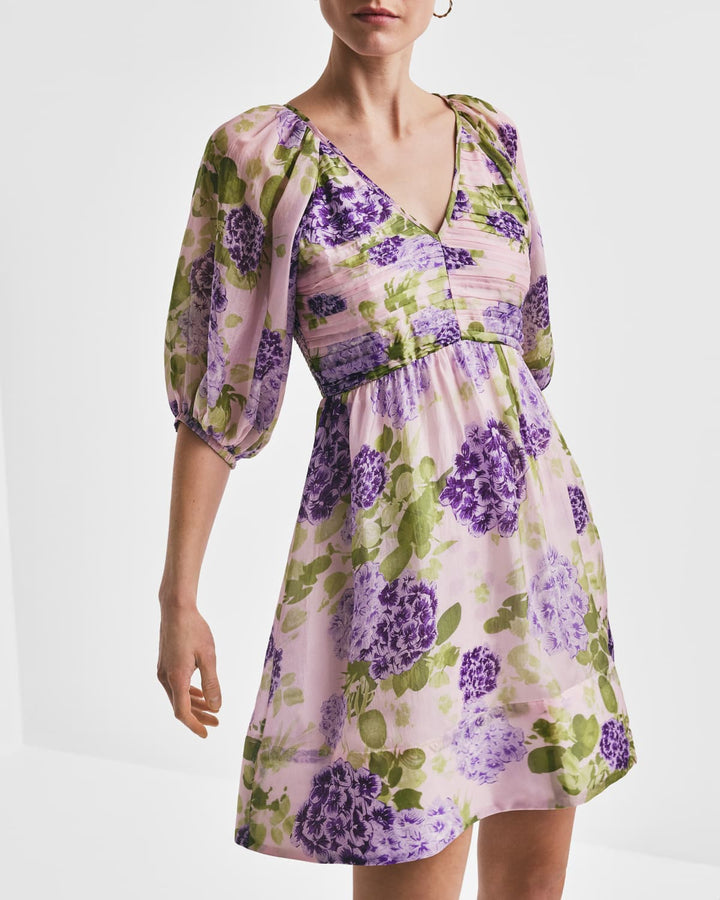 Cupro mini dress  Purple Flowerfield