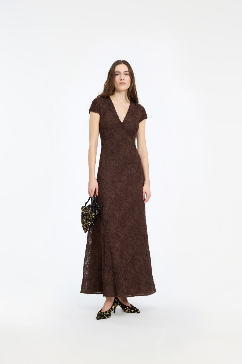 FLOWER MESH MAXI DRESS  Mole