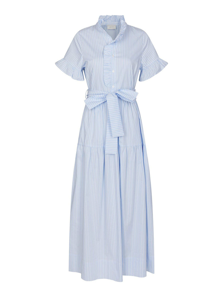 Nellie Soft Stripe Dress  Light Blue