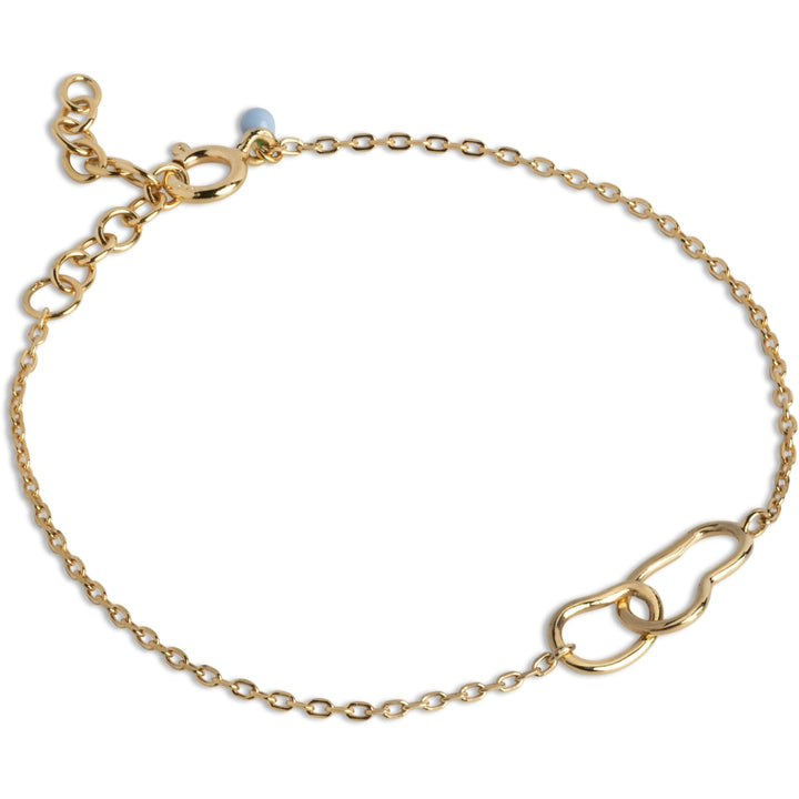 BRACELET, ORGANIC DOUBLE CIRCLE  18K Gold-Plated Sterling Silver