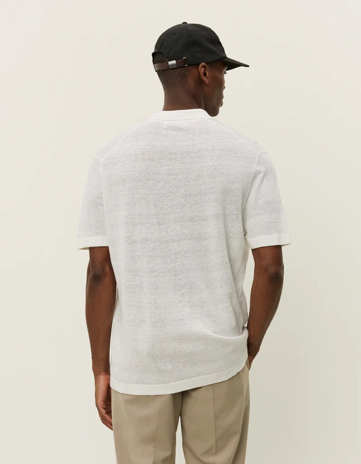 Emmanuel Knit Polo  Light Ivory