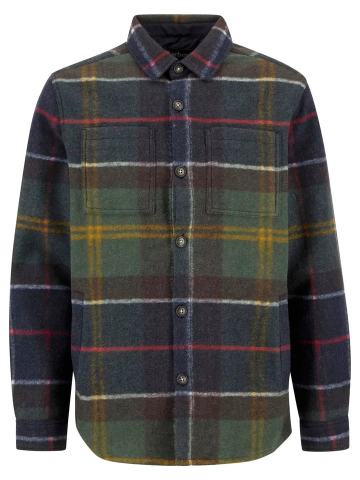Barbour Chapter Tailored Check Overshirt  Green Loch Tartan