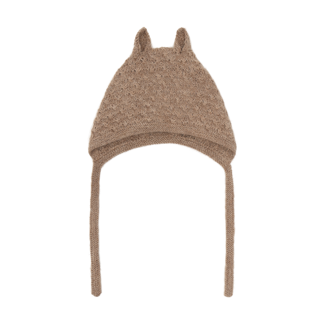 Bonnet Ears Alpaca Wool Knit  Atmosphere