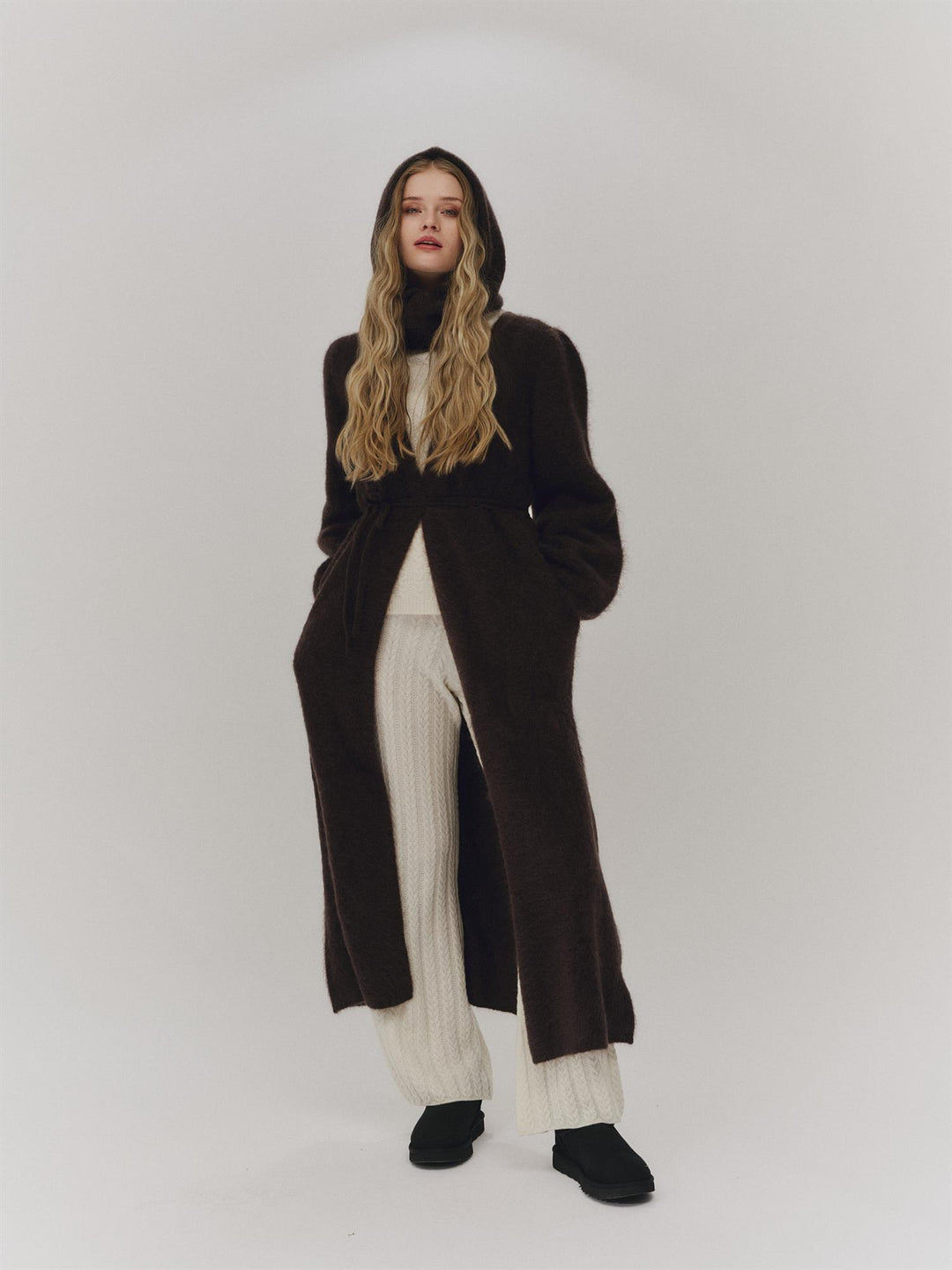 Kajsa Chunky Balaclava  Dark Brown