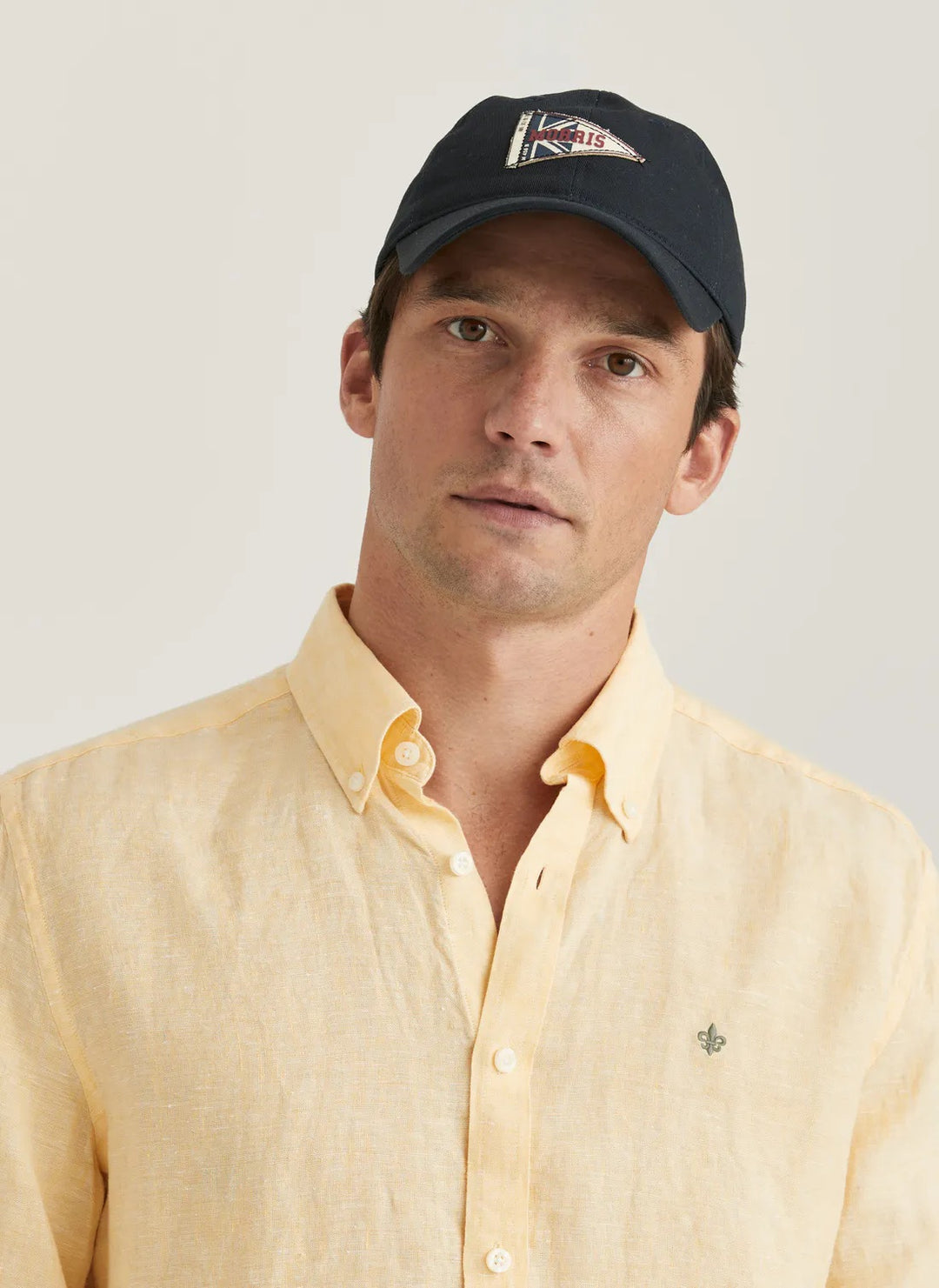 Douglas Linen Shirt-Classic Fit  Yellow