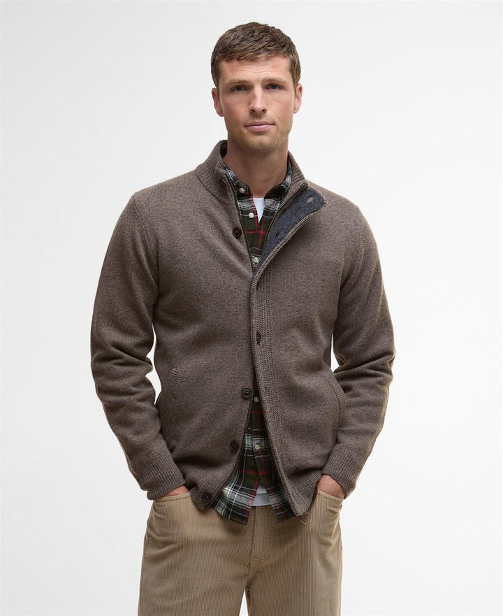 Barbour Ess Patch Zip  Dark Stone