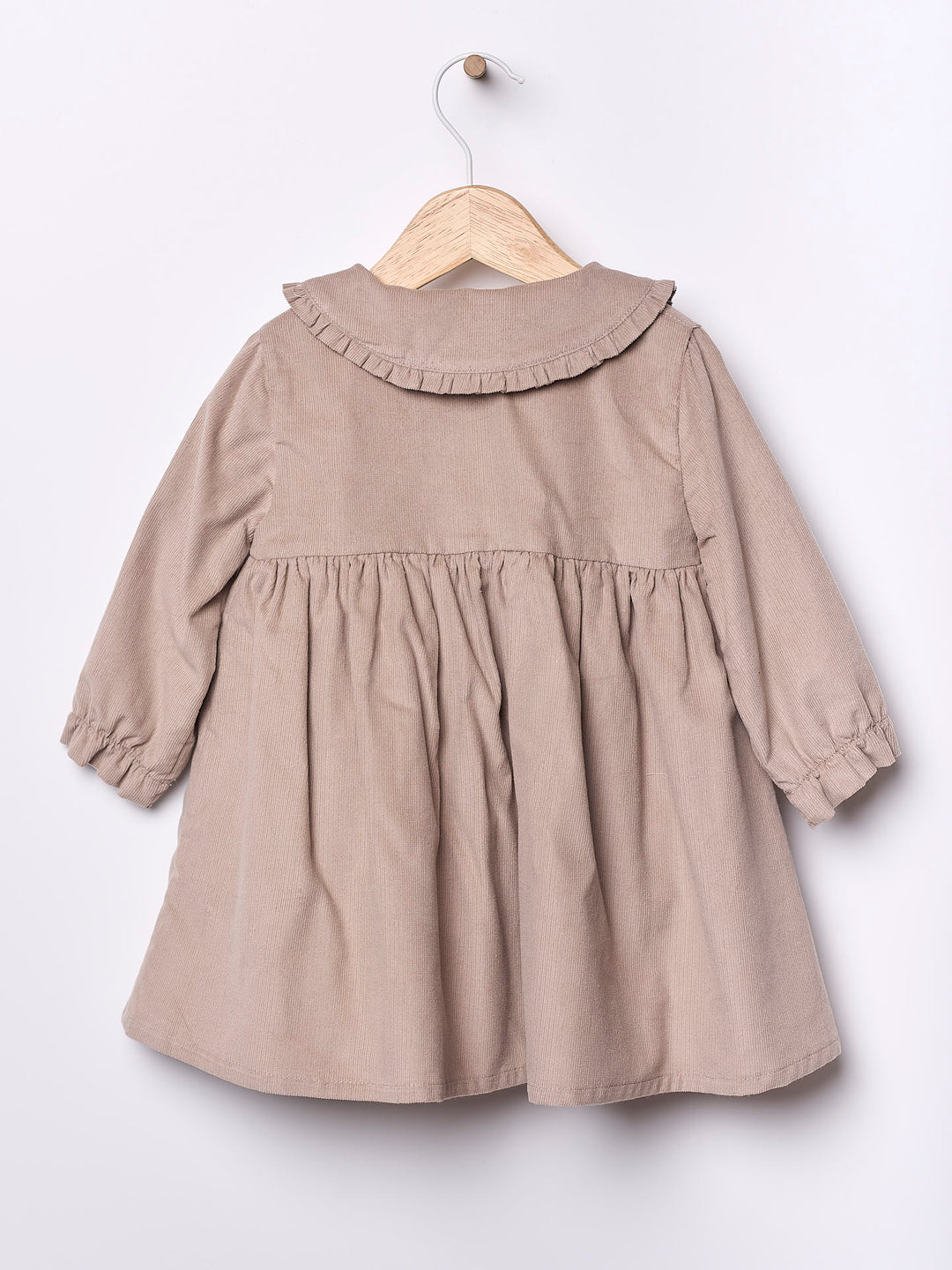 Vestido liso  Castanho
