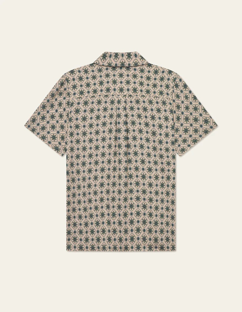 Lukas AOP Tapestry SS Shirt  Ivory