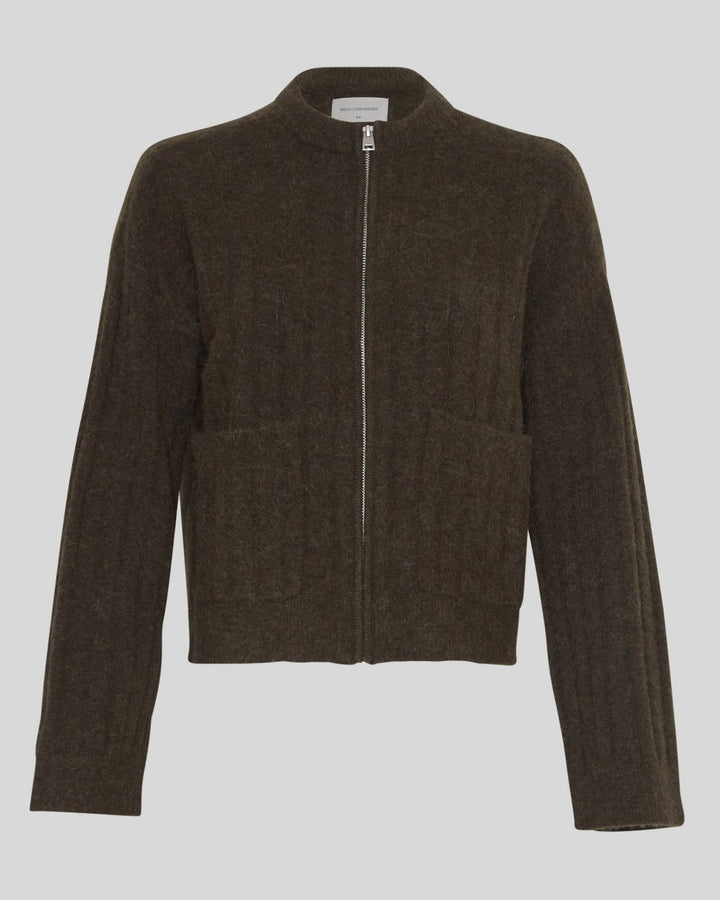 MSCHGertrude Nenaya Zip Cardigan  Oatmeal