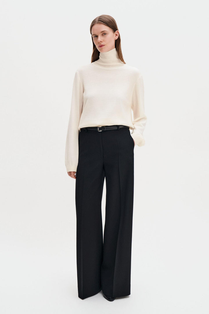 harlow wool trousers Black