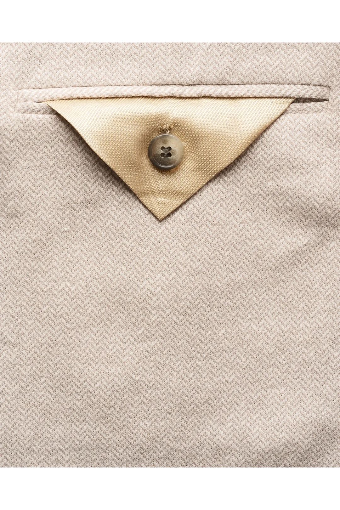 Herringbone Linen Jersey Soft Jacket  Beige