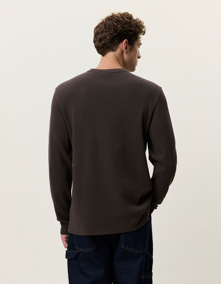 Label Waffle Ls T-Shirt Delicioso Brown