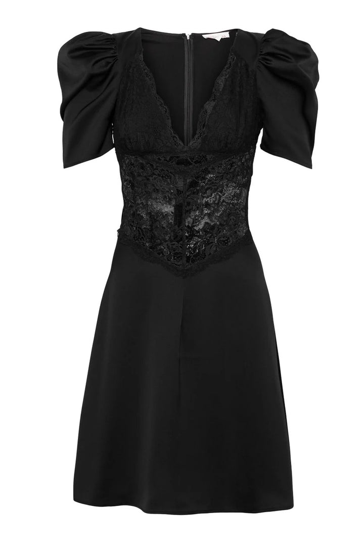 francis lace mini dress  Svart