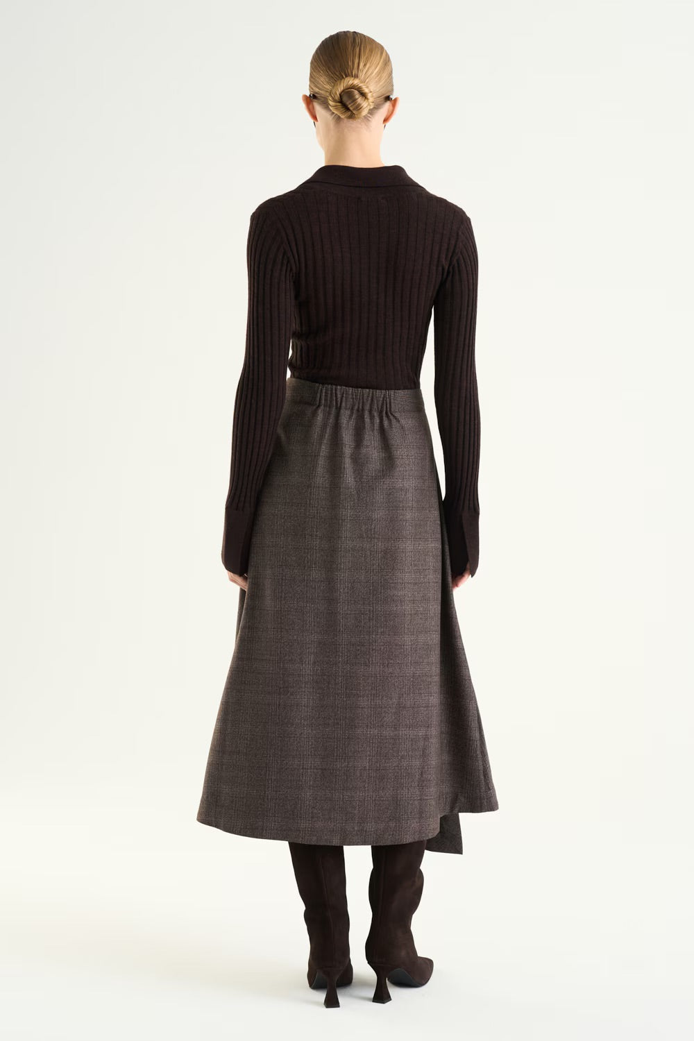 Veloria Knutted Top  Mocha Brown