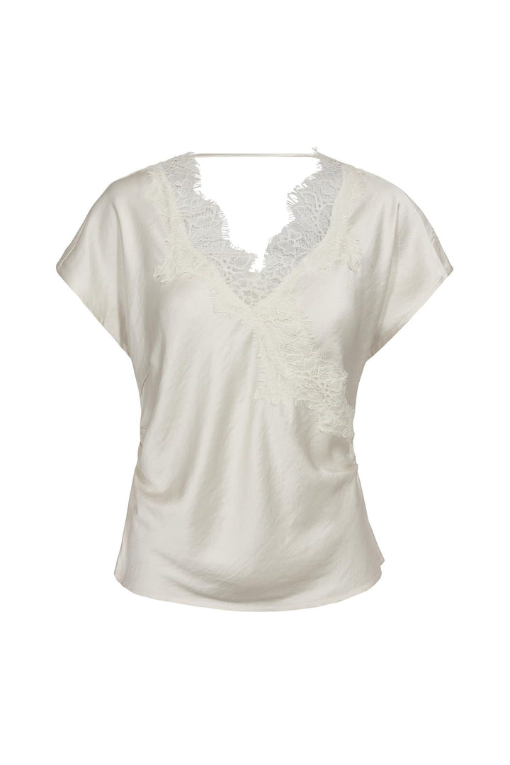 IdunCC Lace SS Blouse  Off White
